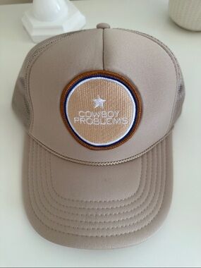 Beige Mesh Trucker Hat